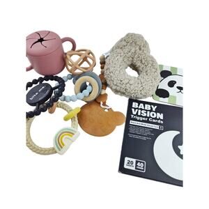 Baby Toys & More Bundle Tan, Brown, Silicone, Rattles